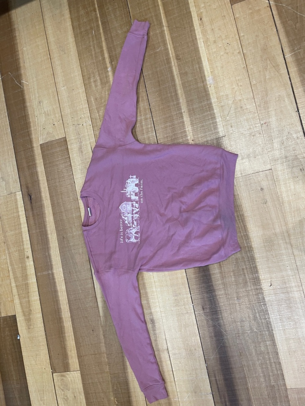 Mauve Graphic Crewneck Sweatshirt